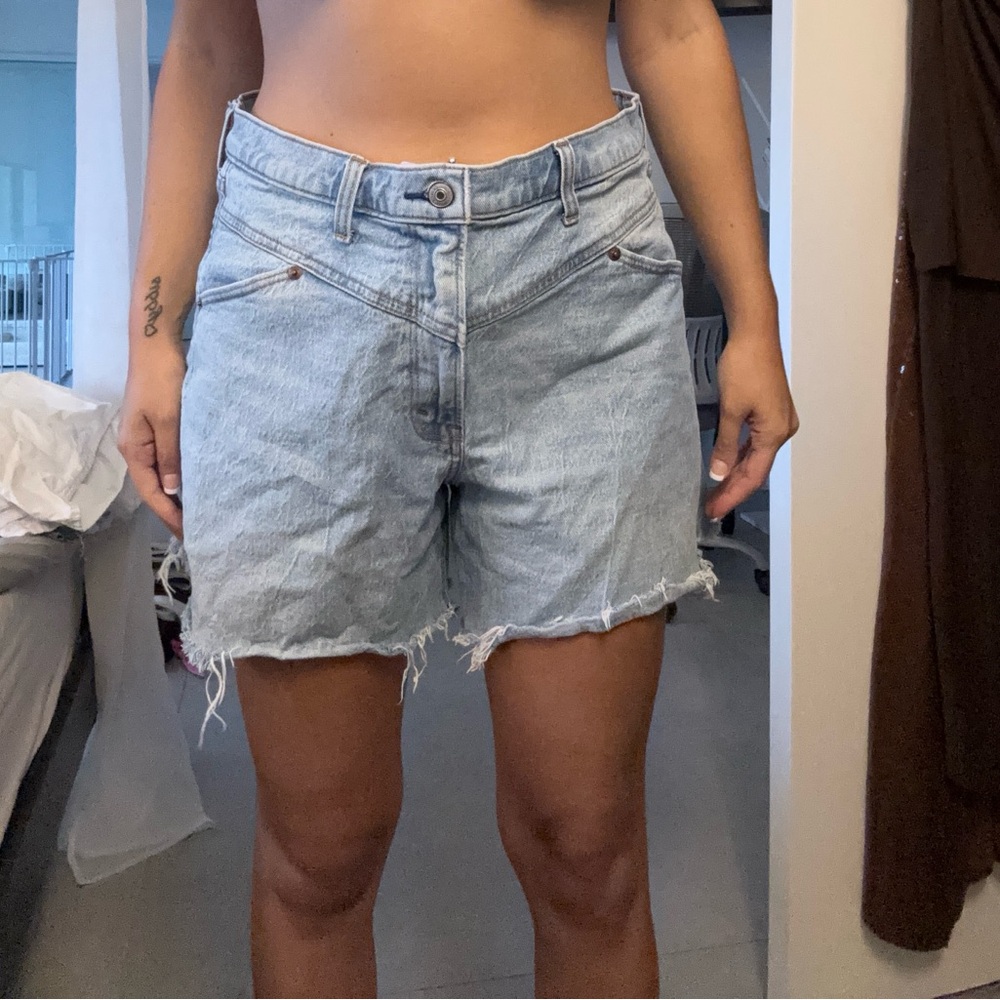 Women's Light Blue Denim Shorts